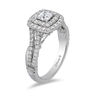 Thumbnail Image 2 of Enchanted Disney Cinderella 1.25 CT. T.W. Princess-Cut Diamond Double Frame Bypass Engagement Ring in 14K White Gold
