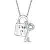 Thumbnail Image 0 of 1/20 CT. T.W. Diamond Lock and Key Pendant in Sterling Silver (1 Line)