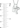 Thumbnail Image 1 of 1/20 CT. T.W. Diamond Lock and Key Pendant in Sterling Silver (1 Line)