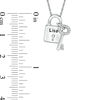 Thumbnail Image 2 of 1/20 CT. T.W. Diamond Lock and Key Pendant in Sterling Silver (1 Line)