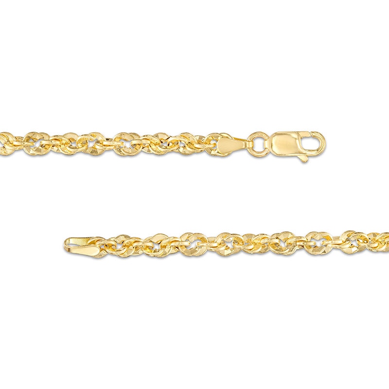 Italian Gold 3.8mm Sparkle Rope Chain Necklace in 14K Gold - 18"