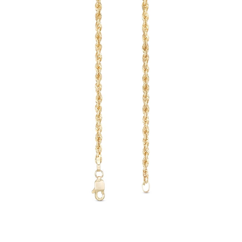 Main Image 3 of Italian Gold Men's 5.0mm Rope Chain Necklace in 14K Gold - 22"
