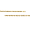 Thumbnail Image 3 of Italian Gold Men's 5.0mm Rope Chain Necklace in 14K Gold - 22"