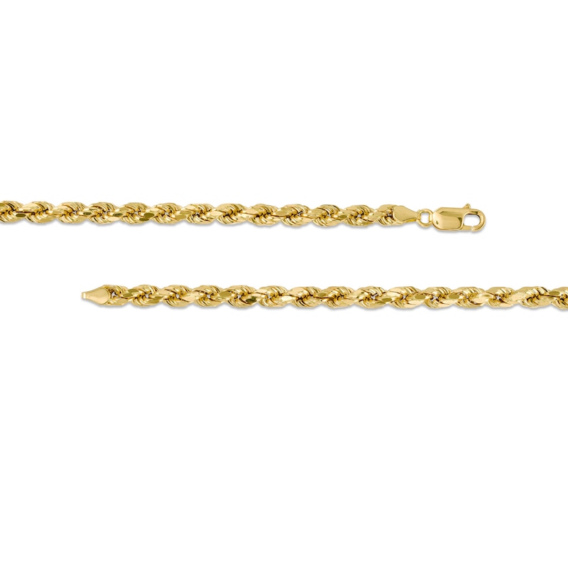 Main Image 4 of Italian Gold Men's 5.0mm Rope Chain Necklace in 14K Gold - 22"