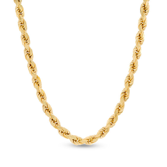 Italian Gold Men's 4.4mm Rope Chain Necklace in 14K Gold - 22"