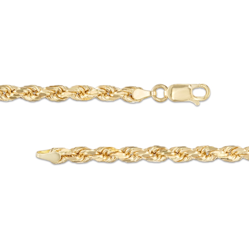 Main Image 3 of Italian Gold Men's 4.4mm Rope Chain Necklace in 14K Gold - 22"