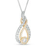 Thumbnail Image 1 of Interwoven™ 1.50 CT. T.W. Diamond Pendant in 10K Two-Tone Gold - 19"