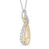 Thumbnail Image 2 of Interwoven™ 1.50 CT. T.W. Diamond Pendant in 10K Two-Tone Gold - 19"