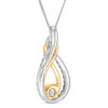 Thumbnail Image 3 of Interwoven™ 1.50 CT. T.W. Diamond Pendant in 10K Two-Tone Gold - 19"