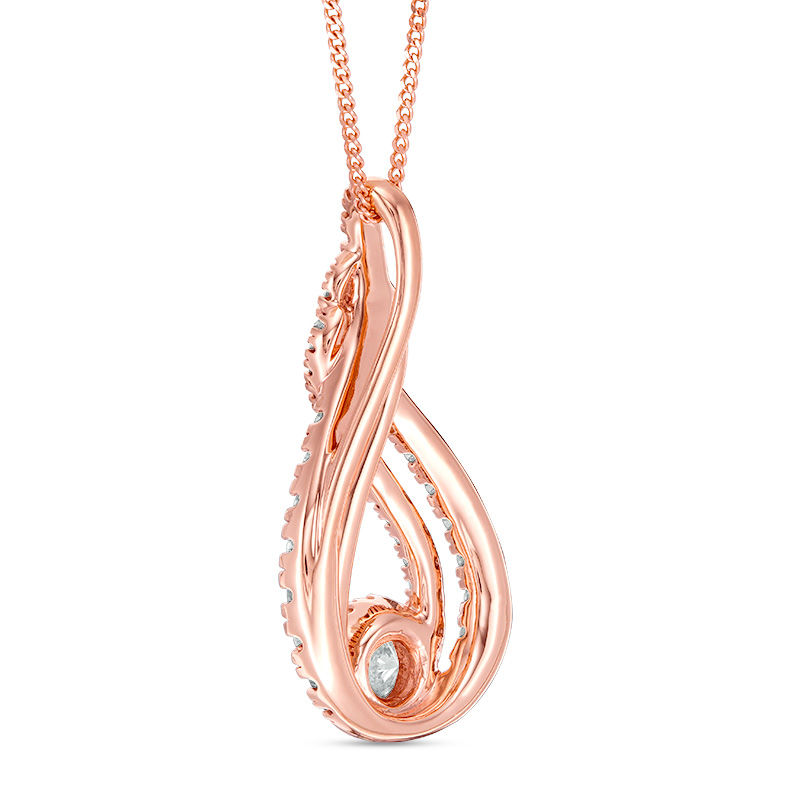 Interwoven™ 1.50 CT. T.W. Diamond Pendant in 10K Rose Gold - 19"