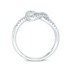 Thumbnail Image 2 of Interwoven™ 0.10 CT. T.W. Diamond Promise Ring in Sterling Silver - Size 7
