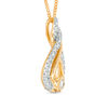 Thumbnail Image 3 of Interwoven™ 0.19 CT. T.W. Diamond Pendant in 10K Gold - 19&quot;