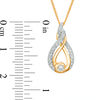 Thumbnail Image 5 of Interwoven™ 0.19 CT. T.W. Diamond Pendant in 10K Gold - 19&quot;