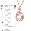 Thumbnail Image 5 of Interwoven™ 0.19 CT. T.W. Diamond Pendant in 10K Rose Gold - 19"