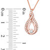 Thumbnail Image 4 of Interwoven™ 0.19 CT. T.W. Diamond Pendant in 10K Rose Gold - 19"