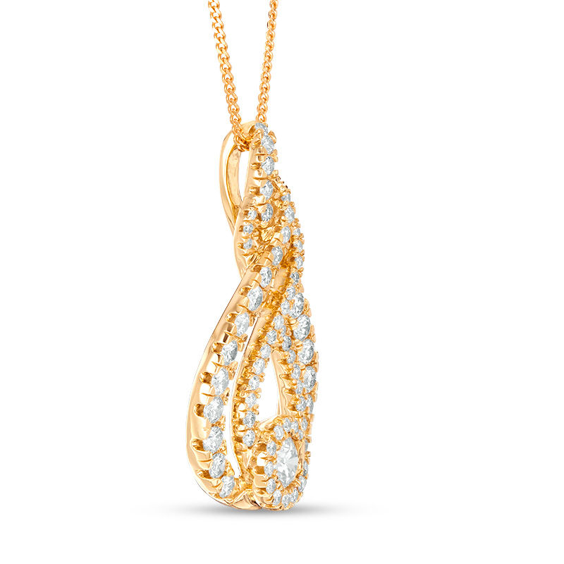 Interwoven™ 1.50 CT. T.W. Diamond Pendant in 10K Gold - 19"