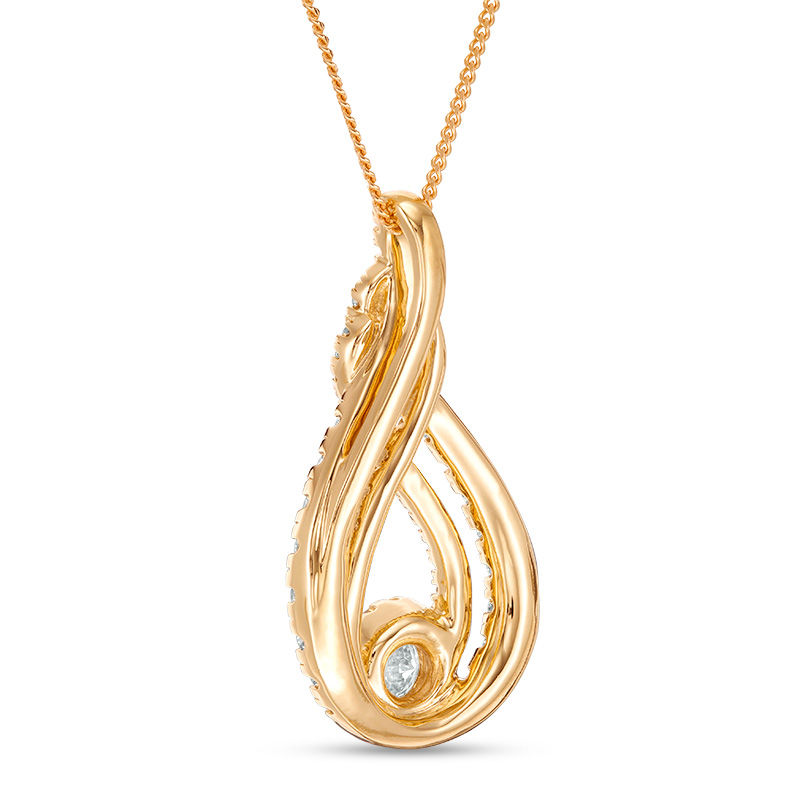 Interwoven™ 1.50 CT. T.W. Diamond Pendant in 10K Gold - 19"