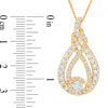 Interwoven™ 1.50 CT. T.W. Diamond Pendant in 10K Gold - 19"