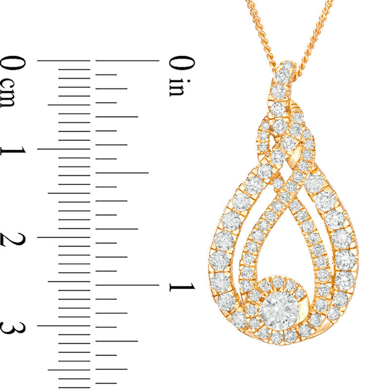 Interwoven™ 1.50 CT. T.W. Diamond Pendant in 10K Gold - 19"