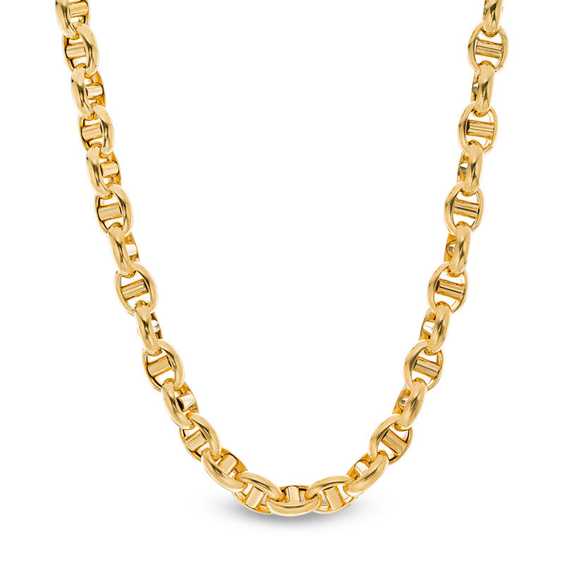 Men's 6.4mm Mariner Chain Necklace in 14K Gold - 22"