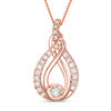 Thumbnail Image 1 of Interwoven™ 0.45 CT. T.W. Diamond Pendant in 10K Rose Gold - 19"