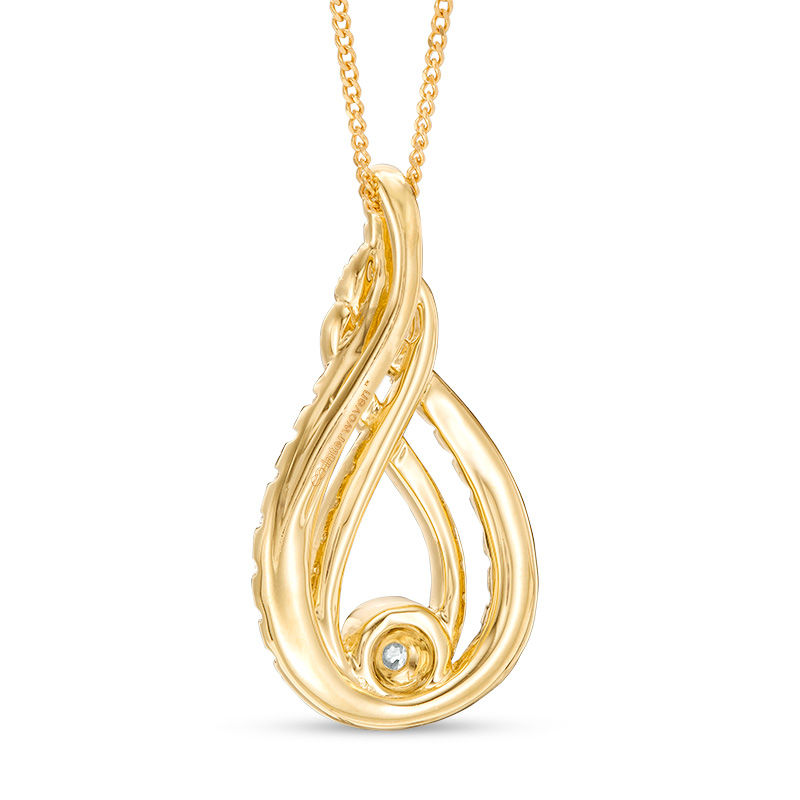 Interwoven™ 0.45 CT. T.W. Diamond Pendant in 10K Gold - 19"