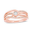 Thumbnail Image 0 of Interwoven™ 0.18 CT. T.W. Diamond Promise Ring in 10K Rose Gold