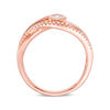 Thumbnail Image 1 of Interwoven™ 0.18 CT. T.W. Diamond Promise Ring in 10K Rose Gold