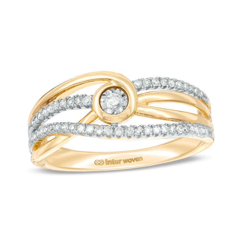 Interwoven™ 0.18 CT. T.W. Diamond Promise Ring in 10K Gold