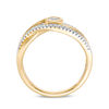 Thumbnail Image 1 of Interwoven™ 0.18 CT. T.W. Diamond Promise Ring in 10K Gold