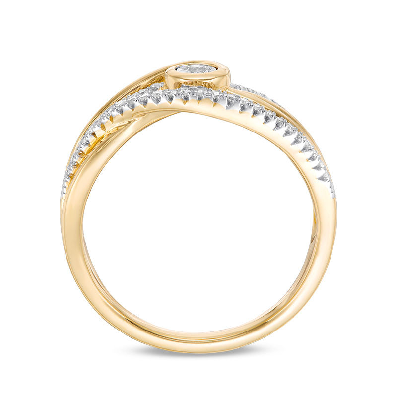 Interwoven™ 0.18 CT. T.W. Diamond Promise Ring in 10K Gold