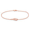 Thumbnail Image 1 of Interwoven™ 0.145 CT. T.W. Diamond Bracelet in 10K Rose Gold - 7.75"