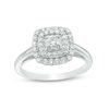Thumbnail Image 0 of 0.50 CT. T.W. Diamond Cushion Double Frame Engagement Ring in 10K White Gold