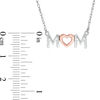 "MOM" with Heart Necklace in 10K Two-Tone Gold - 17.25"