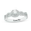 Thumbnail Image 0 of 1/3 CT. T.W. Diamond Twist Shank Promise Ring in Sterling Silver (1 Line)
