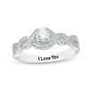 Thumbnail Image 1 of 1/3 CT. T.W. Diamond Twist Shank Promise Ring in Sterling Silver (1 Line)