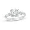 Thumbnail Image 0 of 0.69 CT. T.W. Diamond Cushion Frame Twist Engagement Ring in 10K White Gold