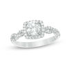 Thumbnail Image 1 of 0.69 CT. T.W. Diamond Cushion Frame Twist Engagement Ring in 10K White Gold