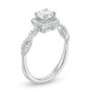 Thumbnail Image 2 of 0.69 CT. T.W. Diamond Cushion Frame Twist Engagement Ring in 10K White Gold