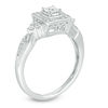 Thumbnail Image 1 of 0.37 CT. T.W. Princess-Cut Diamond Frame Tri-Sides Engagement Ring in 10K White Gold