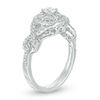 Thumbnail Image 1 of 0.69 CT. T.W. Diamond Double Frame Twist Engagement Ring in 10K White Gold