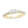 Thumbnail Image 1 of 0.40 CT. T.W. Certified Canadian Diamond Three Stone Engagement Ring in 14K Gold (I/I2)