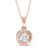Thumbnail Image 1 of 0.24 CT. T.W. Diamond Orbit Pendant in 10K Rose Gold