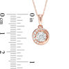 Thumbnail Image 2 of 0.24 CT. T.W. Diamond Orbit Pendant in 10K Rose Gold