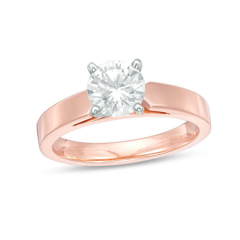 1.00 CT. Certified Diamond Solitaire Engagement Ring in 14K Rose Gold (I/I2)