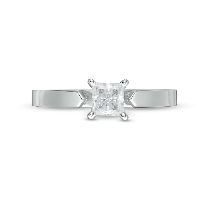 1.00 CT. Certified Princess-Cut Diamond Solitaire Engagement Ring in 14K White Gold (I/I2)|Peoples Jewellers