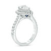 Thumbnail Image 1 of Vera Wang Love Collection 1.69 CT. T.W. Certified Pear-Shaped Diamond Frame Engagement Ring in 14K White Gold (I/SI2)