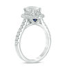 Thumbnail Image 1 of Vera Wang Love Collection 1.58 CT. T.W. Certified Oval Diamond Frame Engagement Ring in 14K White Gold (I/SI2)