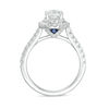 Thumbnail Image 2 of Vera Wang Love Collection 1.58 CT. T.W. Certified Oval Diamond Frame Engagement Ring in 14K White Gold (I/SI2)