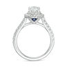 Thumbnail Image 3 of Vera Wang Love Collection 1.58 CT. T.W. Certified Oval Diamond Frame Engagement Ring in Platinum (I/SI2)